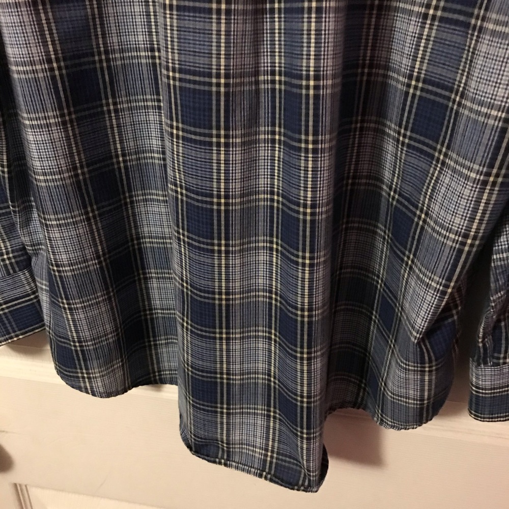 Munsingwear Blue Plaid Button Down Shirt Mens L - Picture 11 of 12